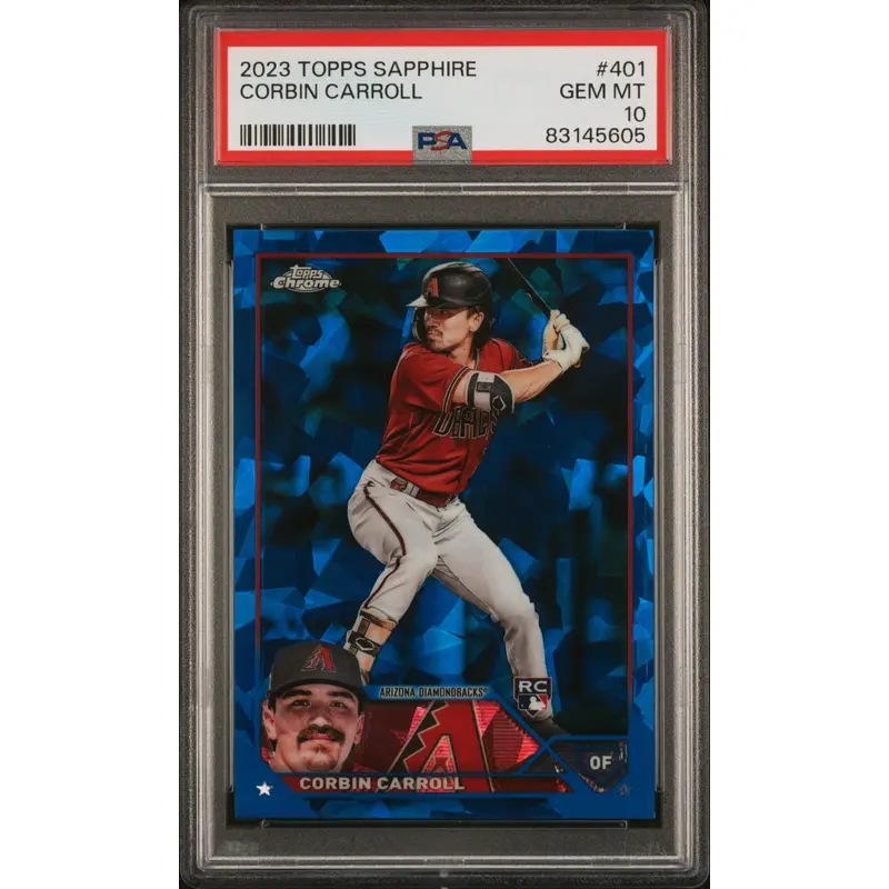 Corbin Carroll 2023 Topps Chrome Sapphire #401 PSA 10 Gem Mint