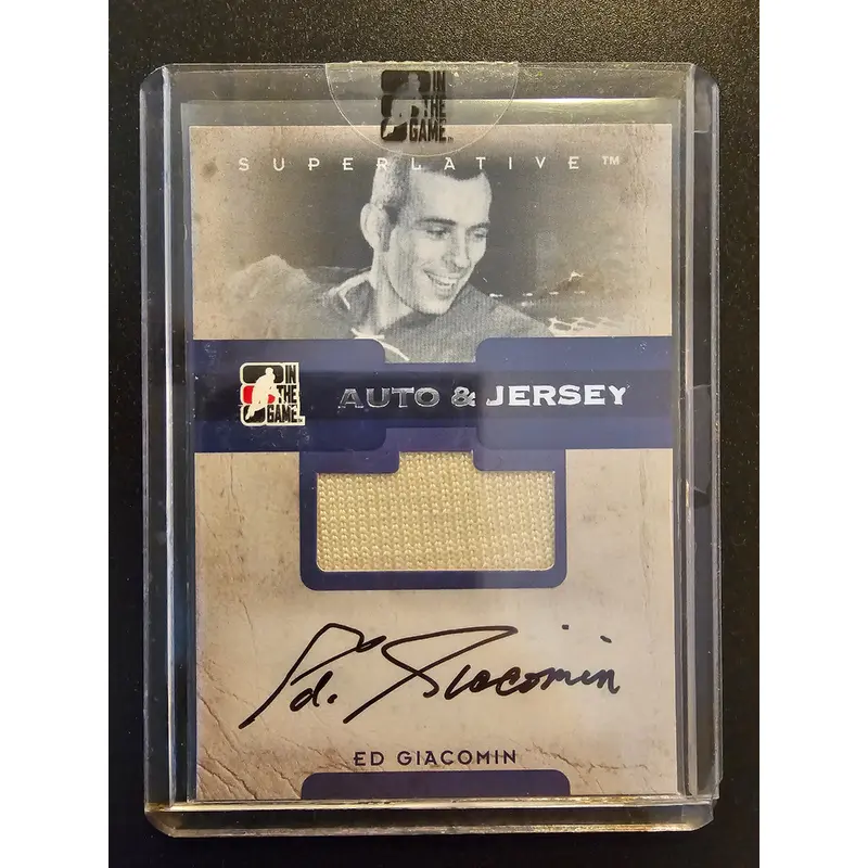 2007-08 In the Game Superlative - Auto & Jersey - Silver - Ed Giacom's #AJ-EG /50