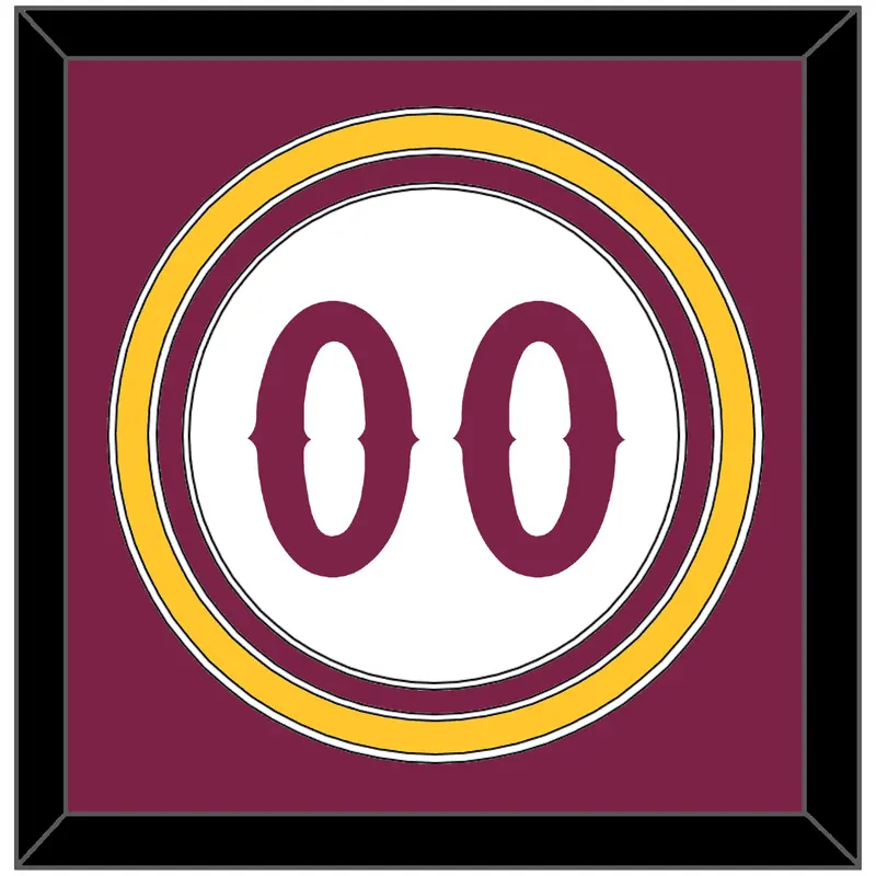 Arizona State Baseball Number - Home White - Triple Mat 2