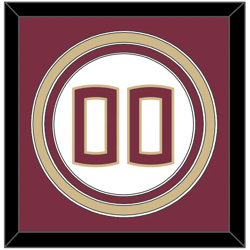 Florida State Baseball Number - Home White (2016-2018) - Triple Mat 2