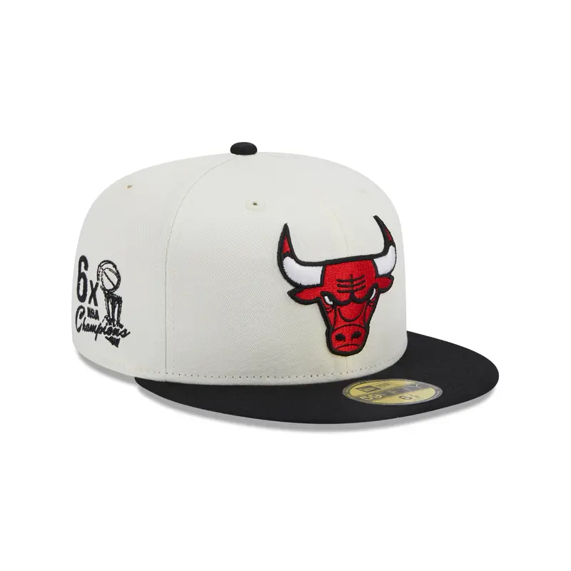 New Era 59Fifty Fitted Cap CHAMPIONSHIPS Chicago Bulls - White/Black