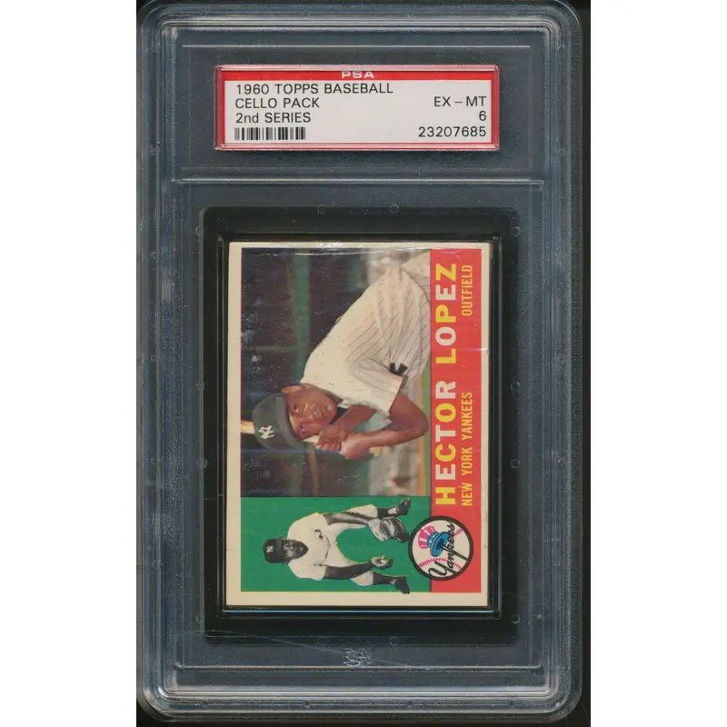 1960 Topps Baseball Unopened 2nd Series Cello Pack PSA 6