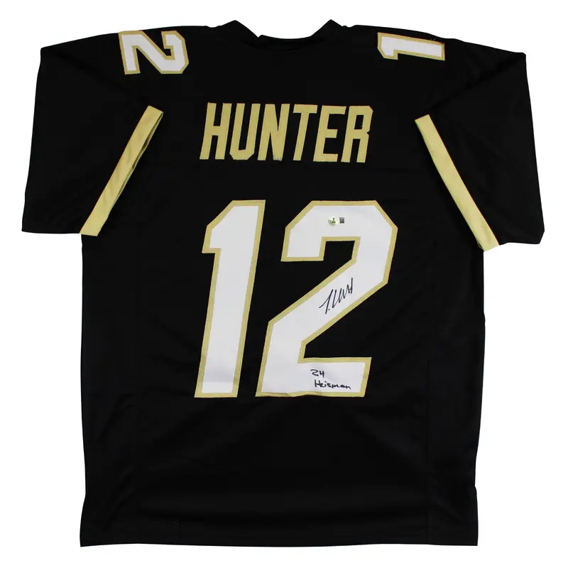 Colorado Travis Hunter "24 Heisman" Signed Black Pro Style Jersey BAS Witnessed