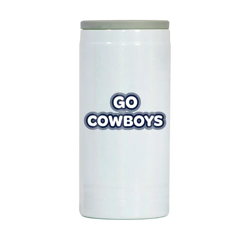 Dallas Cowboys 12oz Bubble Iridescent Slim Coolie