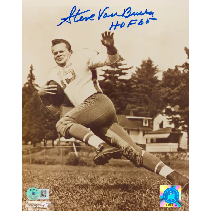 Eagles Steve Van Buren "HOF 65" Authentic Signed 8x10 Photo BAS #BL91198