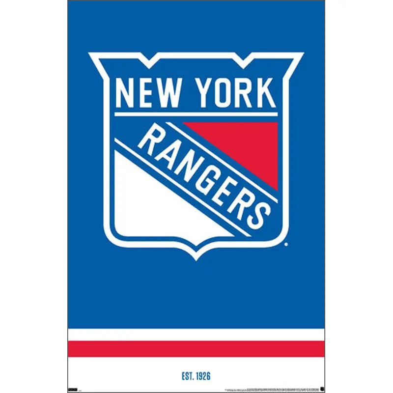 New York Rangers Official NHL Hockey Team Logo Poster - Costacos Sports
