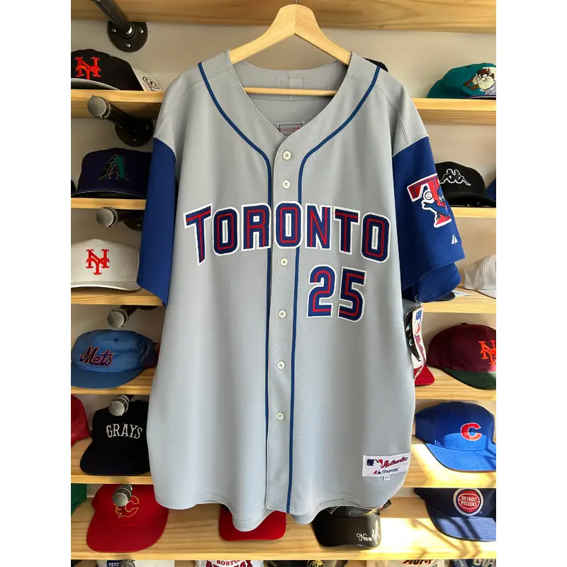 Vintage Majestic Toronto Blue Jays Carlos Delgado Authentic Road Jersey NWT 54 3XL