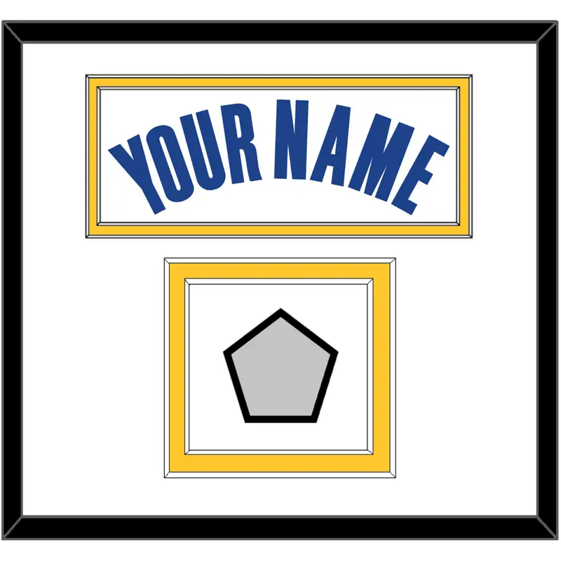 Golden State Name & Finals Patch - White Association - Double Mat 1