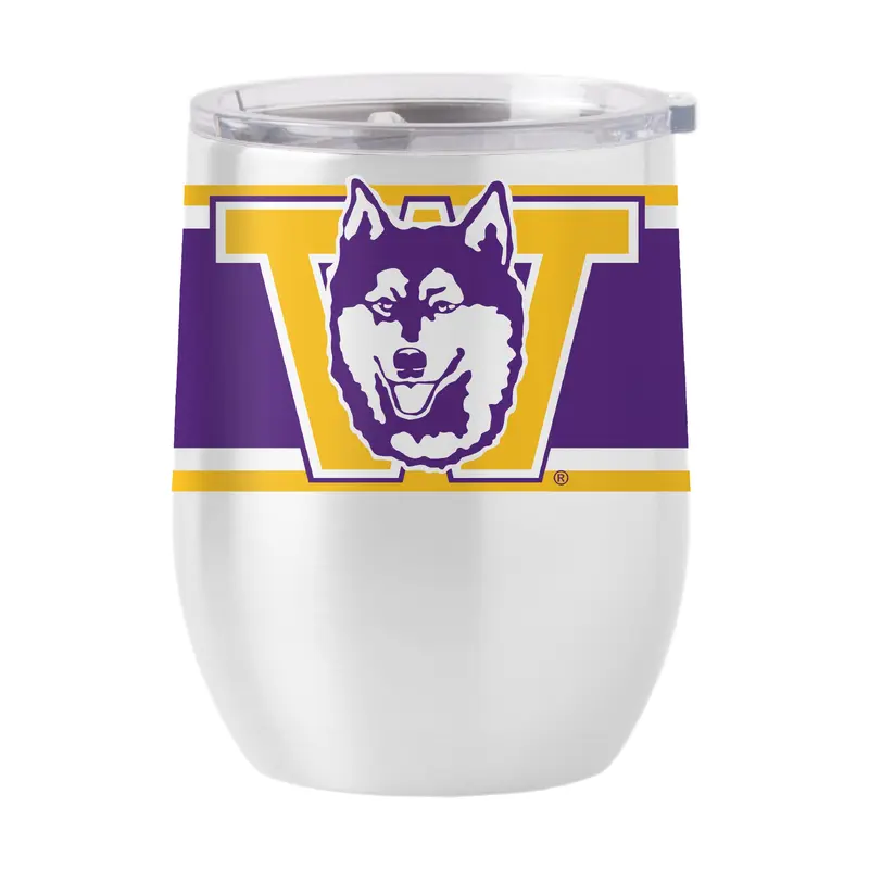 Washington 16oz Vault Stripe Stainless Curved Beverage