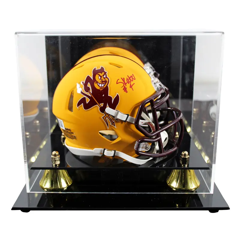 Arizona State Cameron Skattebo Signed Sparky Speed Mini Helmet W/ Case BAS Wit