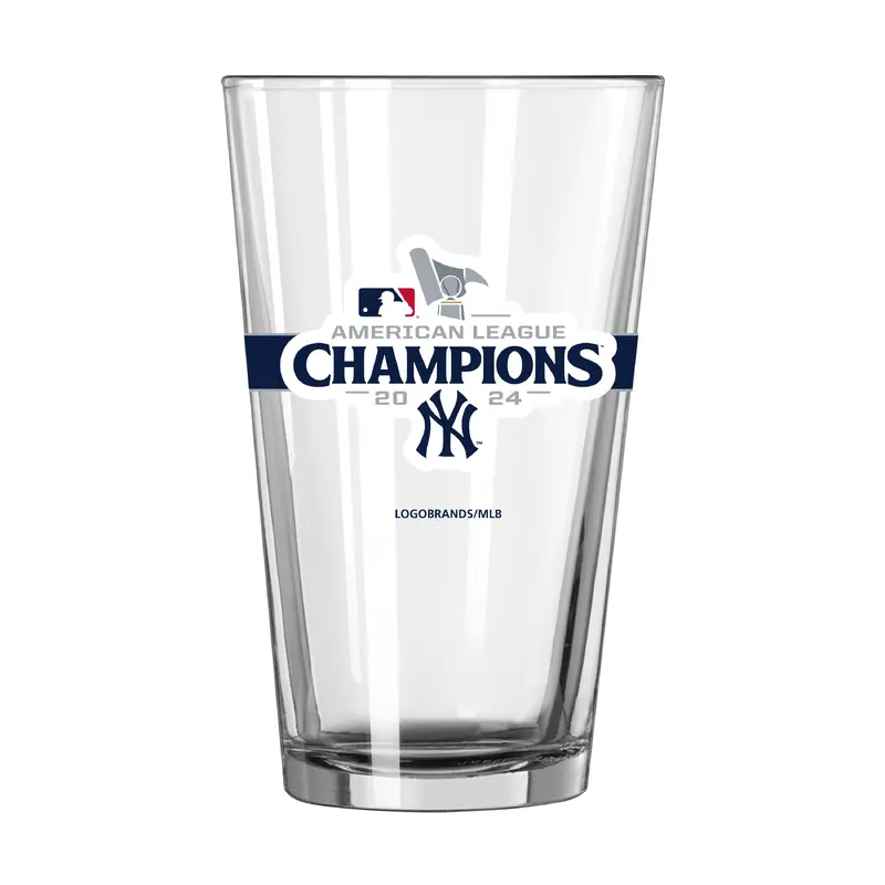 NY Yankees 2024 American League Champs 16oz Pint Glass