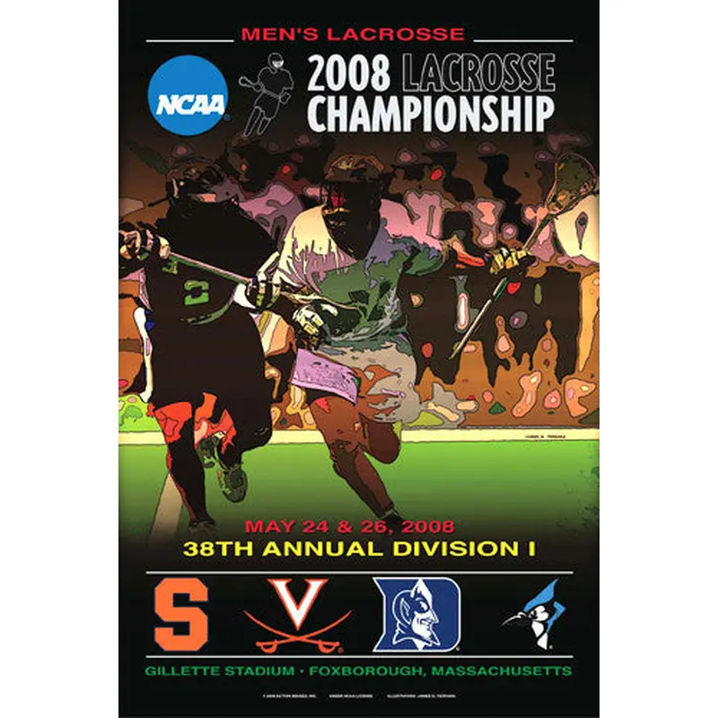 NCAA Lacrosse Championships 2008 Official Event Poster - Action Images Inc.