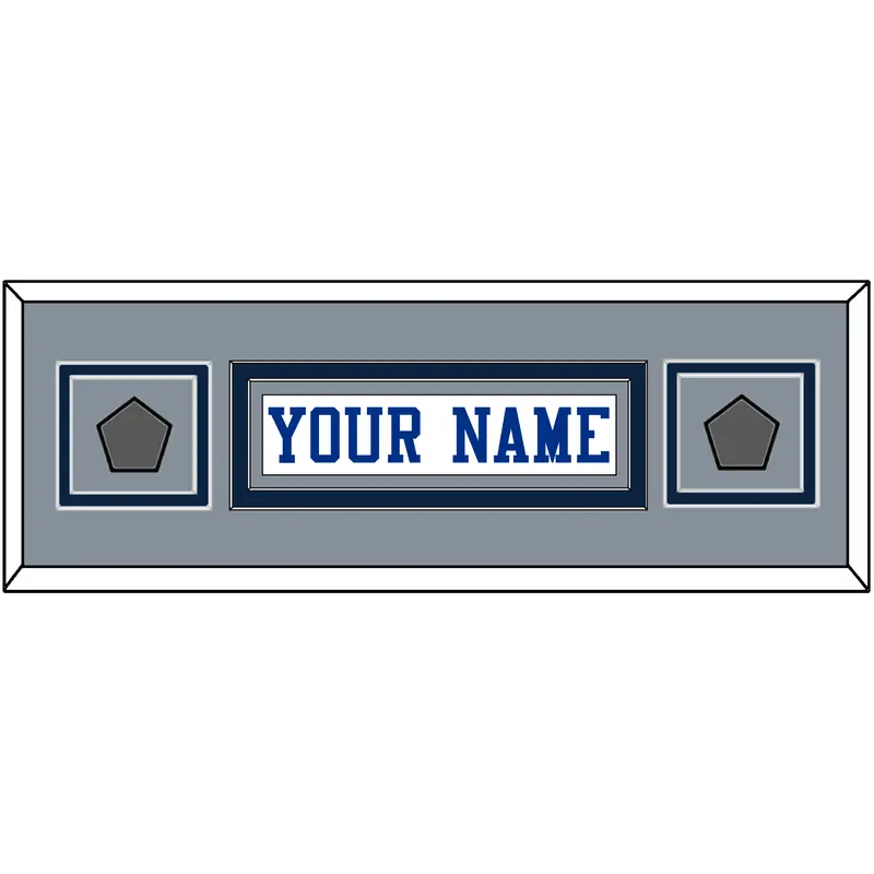 Dallas Nameplate & 2 Super Bowl Jersey Patches - White Jersey - Double Mat 8