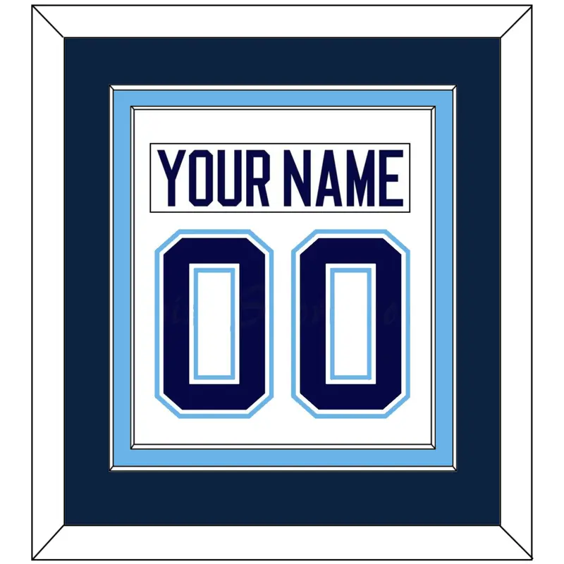 Maine Nameplate & Number (Back) Combined - Home White (1994-2008) - Double Mat 3