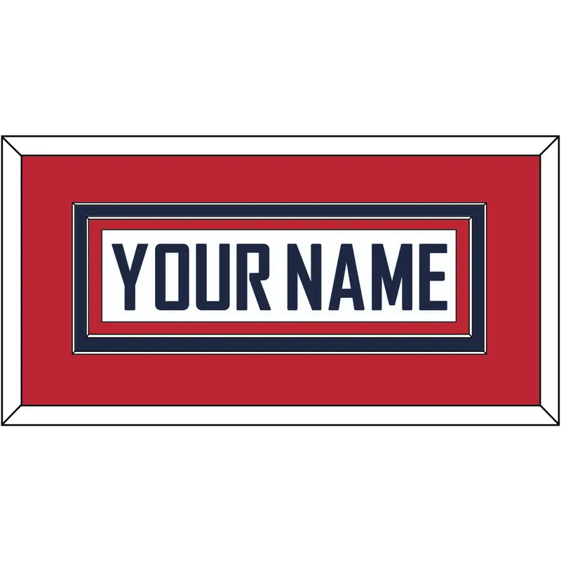 United States Mens Hockey Nameplate - 2010 Olympics Home White - Double Mat 3
