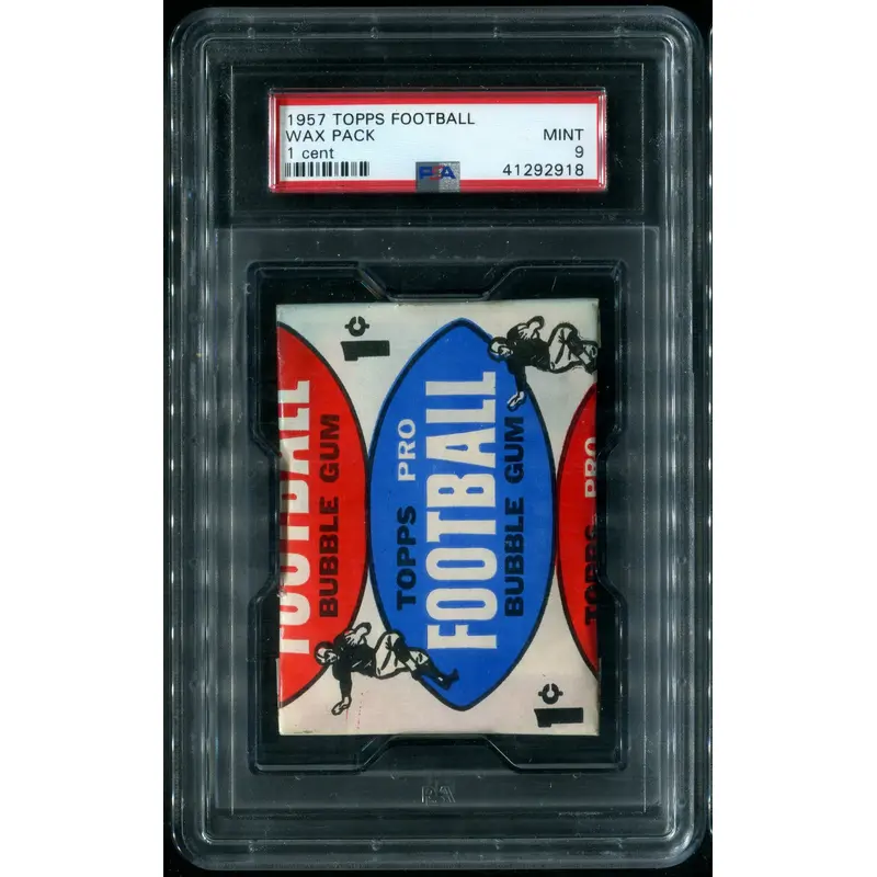 1957 Topps Football Unopened 1 Cent Wax Pack PSA 9
