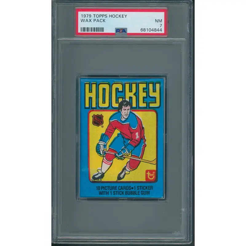 1979 1979/80 Topps Hockey Unopened Wax Pack PSA 7 *4844