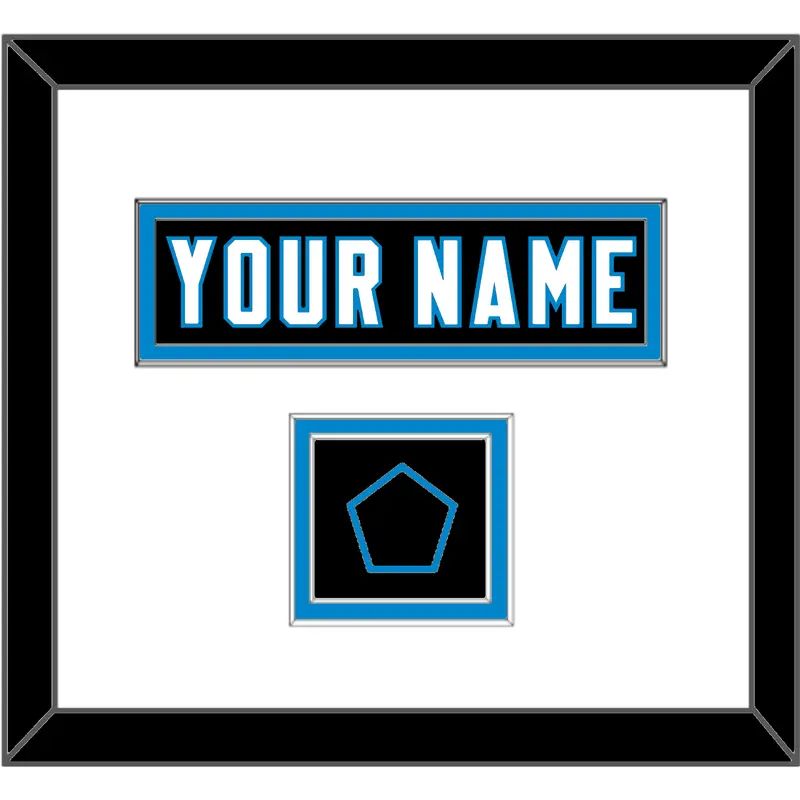 Carolina Nameplate & Jersey Logo Patch - Alternate Black Jersey - Double Mat 1