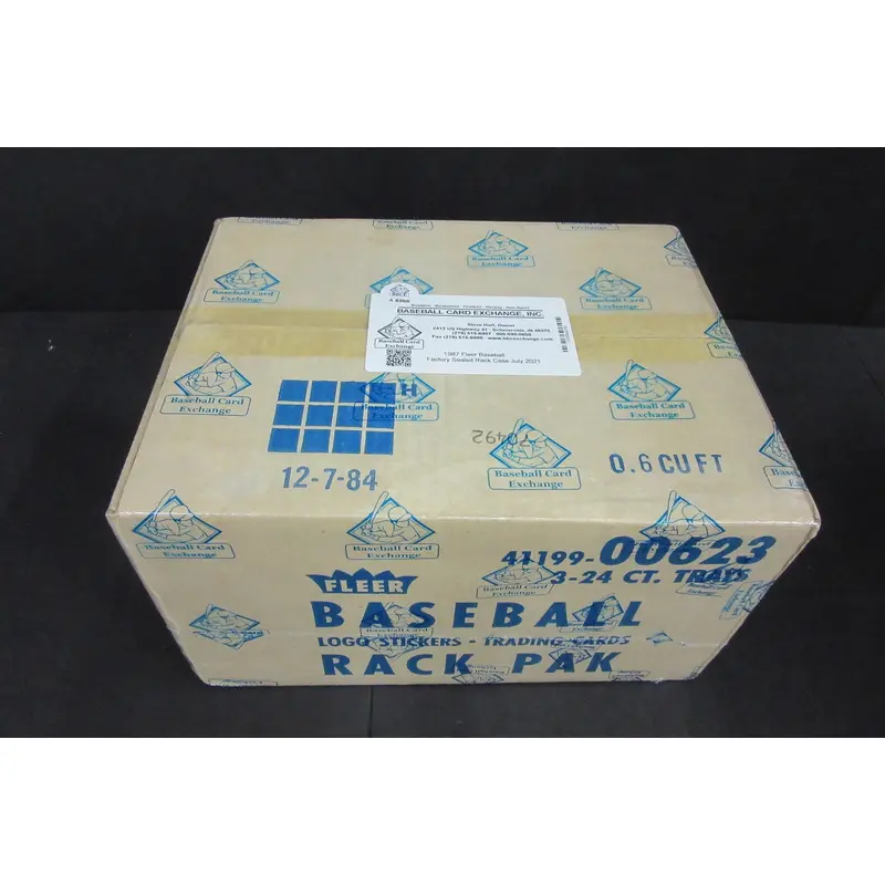 1987 Fleer Baseball Rack Pack Case (3 Box) (BBCE)