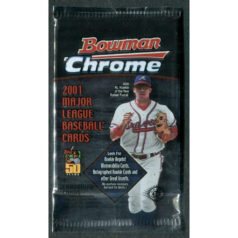 2001 Bowman Chrome Baseball Unopened Pack (Hobby) (4)