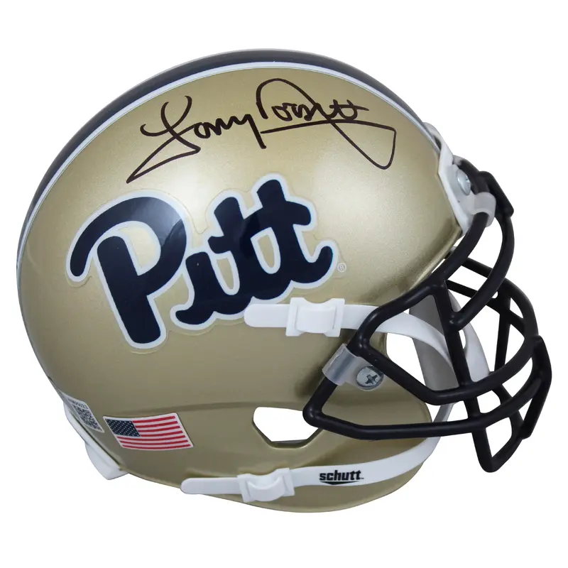 Pittsburgh Tony Dorsett Authentic Signed Gold Schutt Rep Mini Helmet BAS Witness