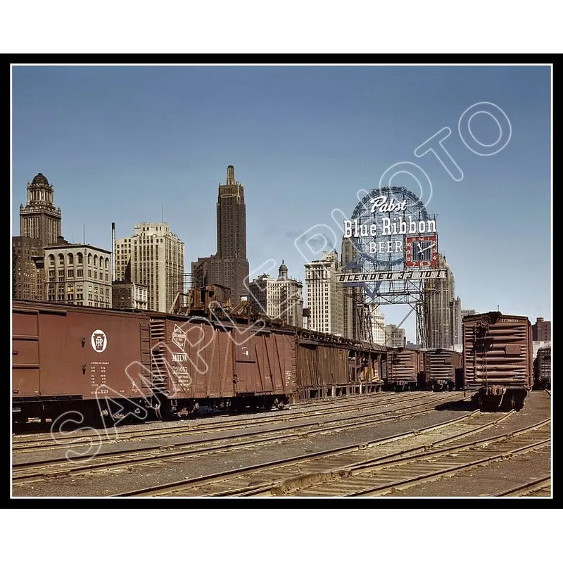 Pabst Beer Sign 8X10 Photo - Chicago Illinois 1943 - 2264