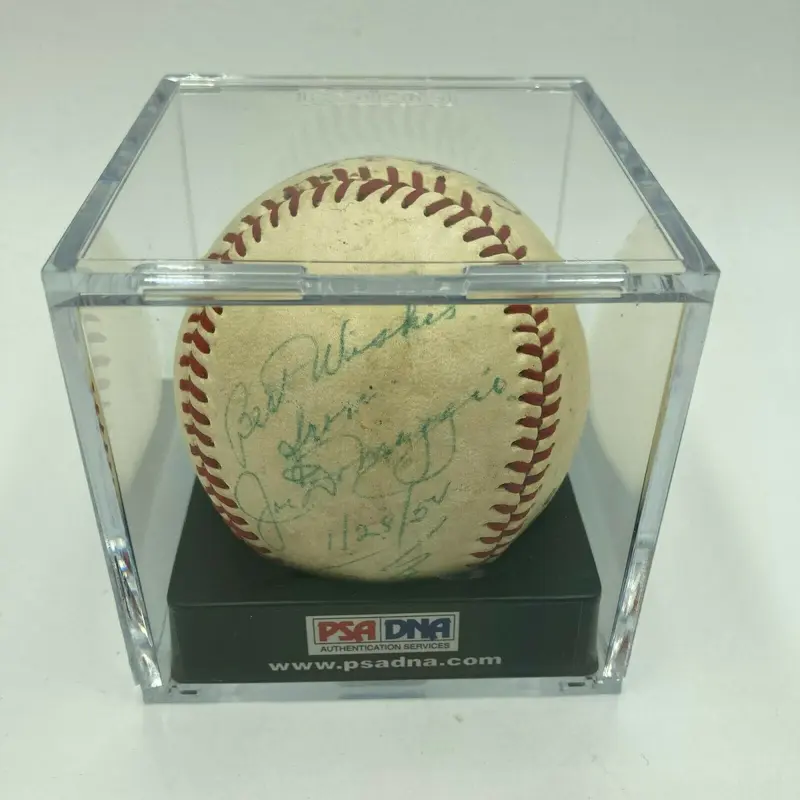 Joe Dimaggio & Lefty O'doul 1954 Signed Vintage Baseball With PSA DNA COA