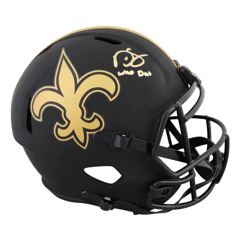 Saints Darren Sproles "Who Dat" Signed Eclipse Full Size Speed Rep Helmet BAS W