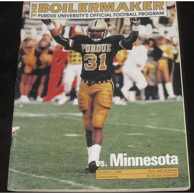 1988 PURDUE VS MINNESOTA FOOTBALL PROGRAM
