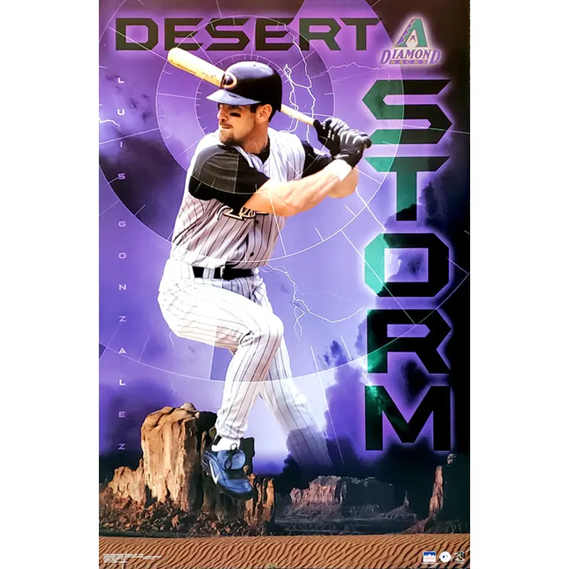 Luis Gonzalez "Desert Storm" Arizona Diamondbacks Poster - Starline 2001