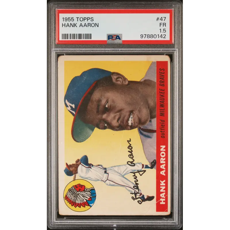 Hank Aaron 1955 Topps #47 PSA 1.5 Fair 0142