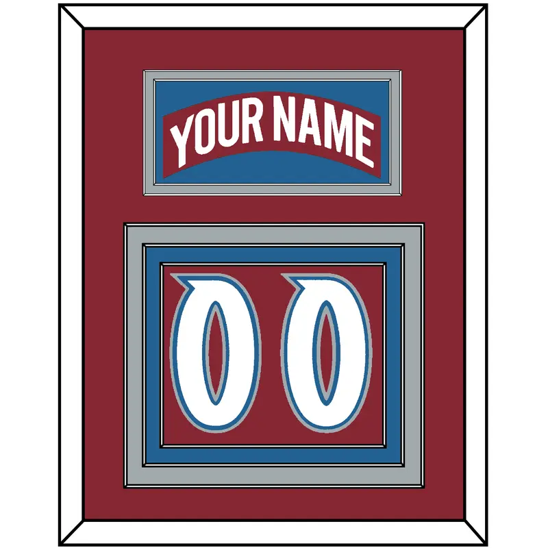 Colorado Nameplate & Number (Back) - Road Burgundy (1995-1996) - Triple Mat 2