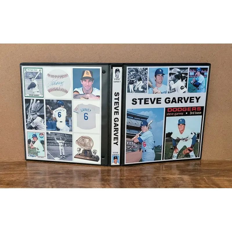 Steve Garvey Baseball Cards Collectibles Custom Made Album Binder 3 Sizes - 3617