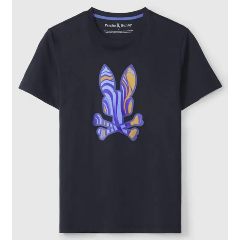 PSYCHO BUNNY T-SHIRT MEN B6U515C200 NVY