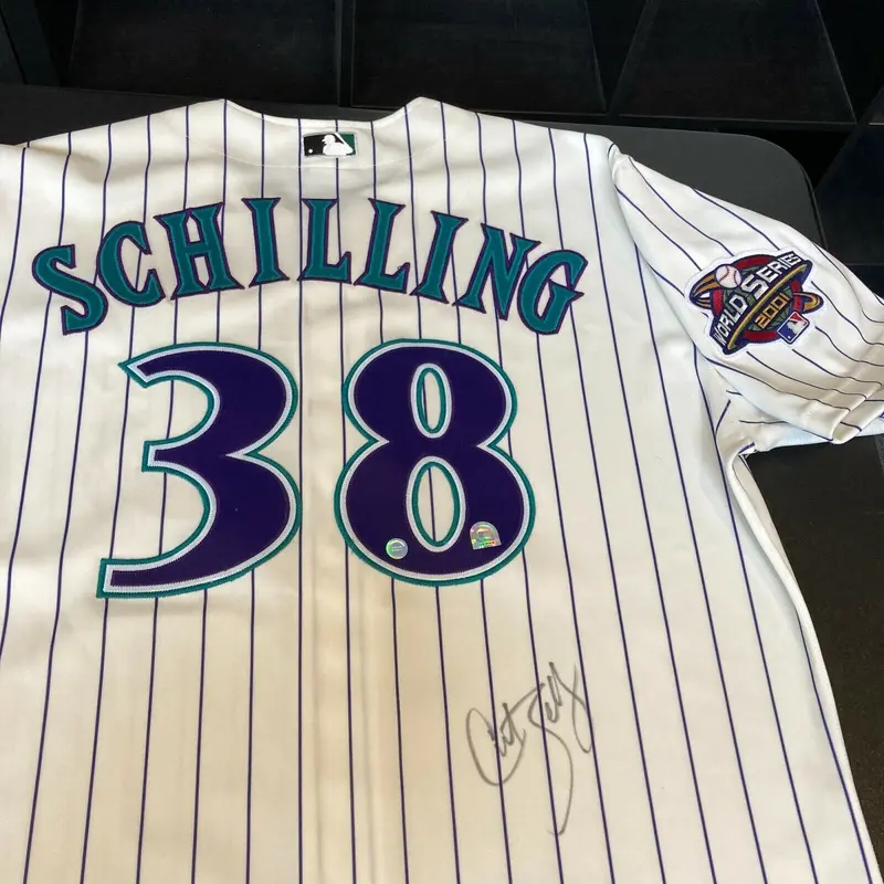 Curt Schilling Signed Authentic 2001 Arizona Diamondbacks Game Model Jersey MLB