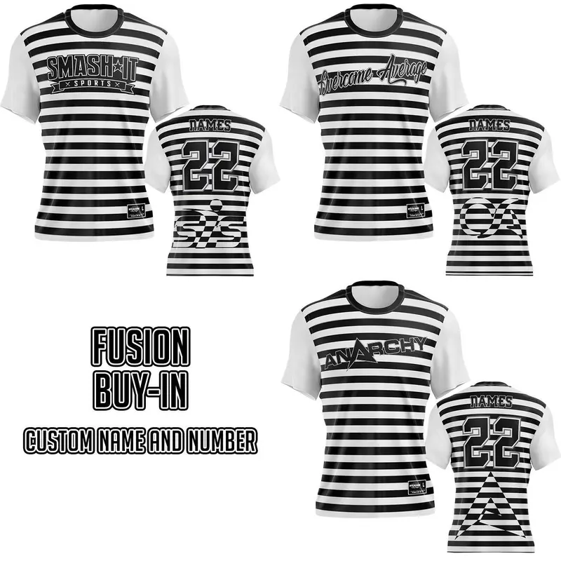 Black/White Fusion - Short Sleeve Jersey (Customized Buy-In)