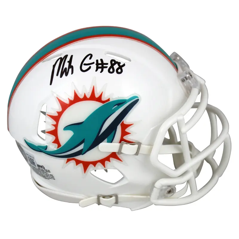Dolphins Mike Gesicki Authentic Signed Speed Mini Helmet Autographed BAS Witness