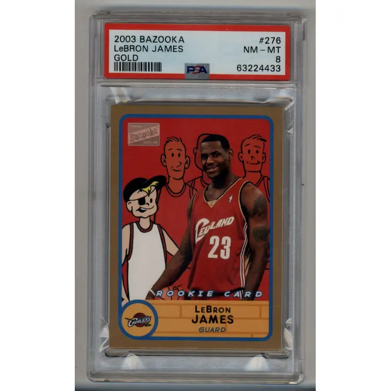 LeBron James 2003-04 Bazooka Gold #276 PSA 8 Near Mint Mint