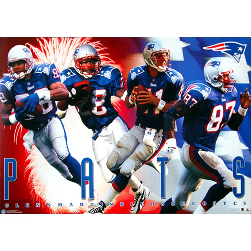 New England Patriots "Fireworks" (1997) Poster - Costacos Sports