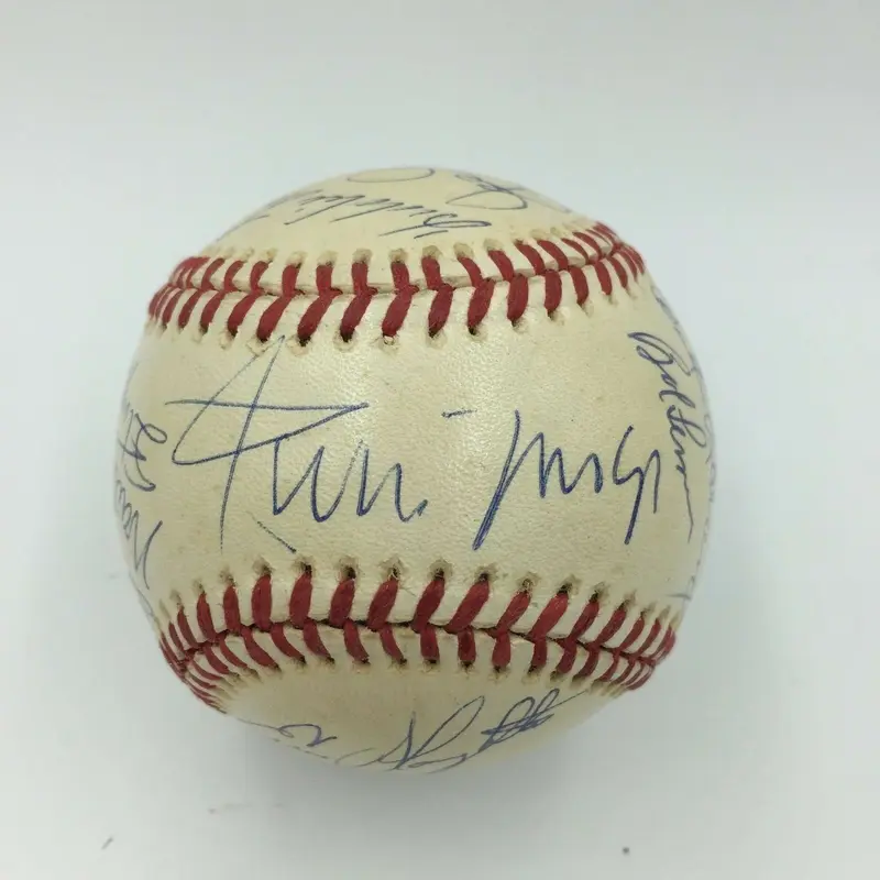 Willie Mays Stan Musial Ernie Banks Joe Cronin Whitey Ford Signed Baseball PSA