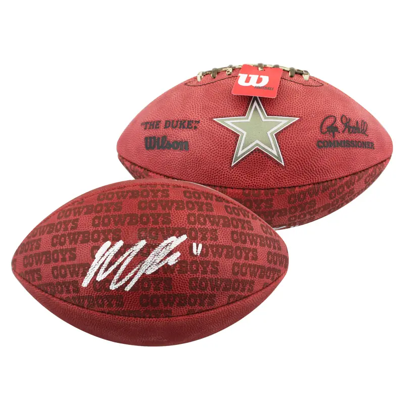 Cowboys Micah Parsons Signed Wilson "The Duke" Team Showcase Football Fanatics