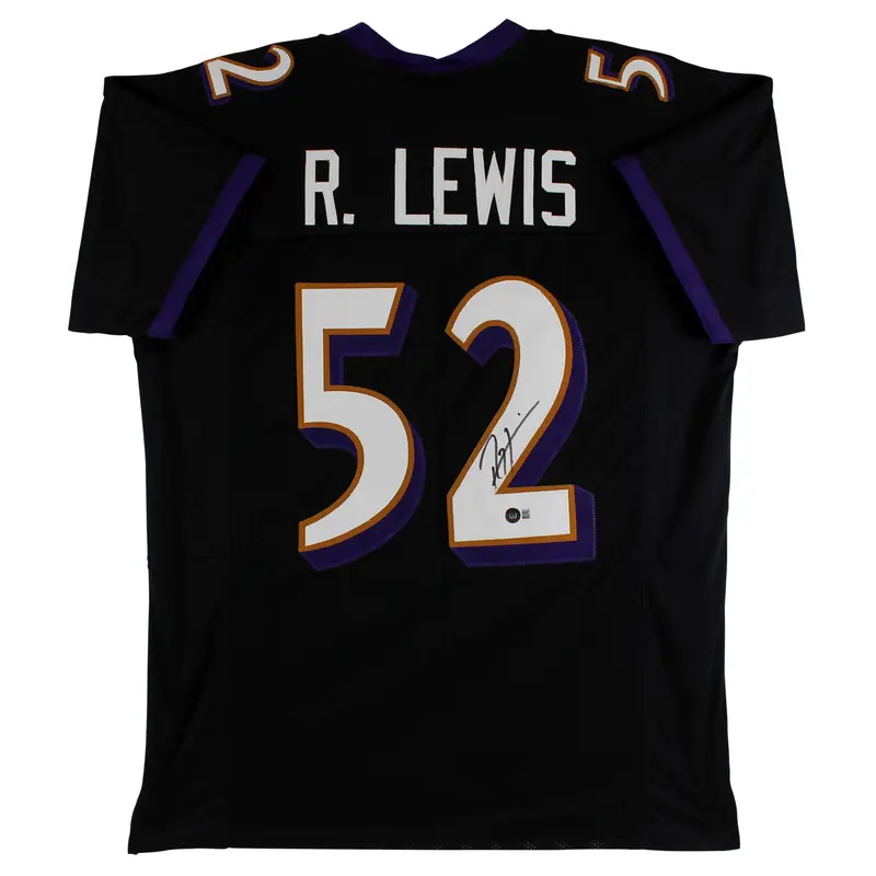 Ray Lewis Authentic Signed Black Pro Style Jersey Autographed BAS Witnessed