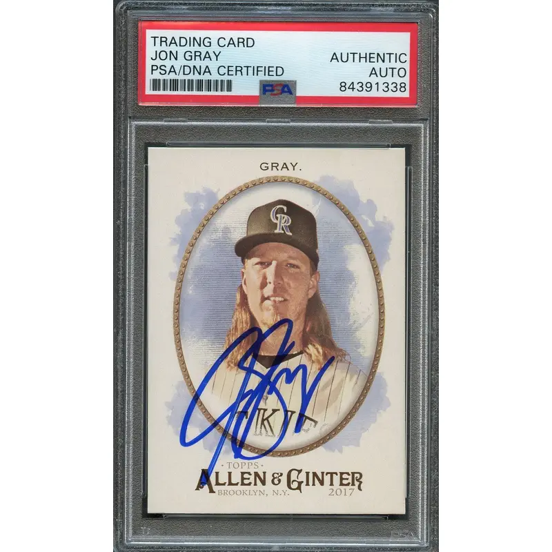 2017 Topps Allen and Ginter #227 Jon Gray Signed Card PSA Slabbed Auto Rockies