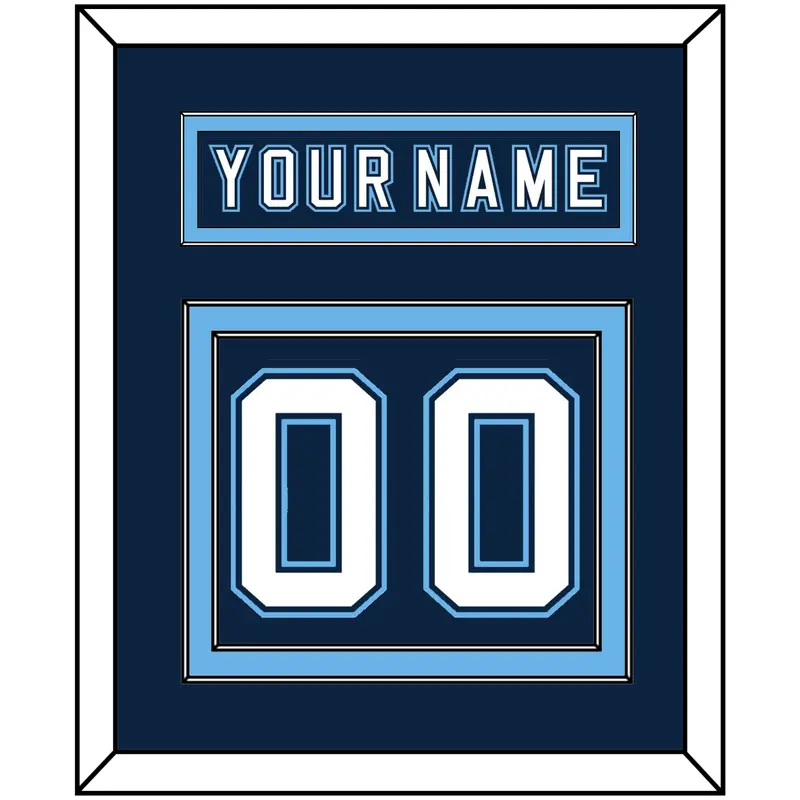 Maine Nameplate & Number (Back) - Road Navy Blue - Double Mat 2