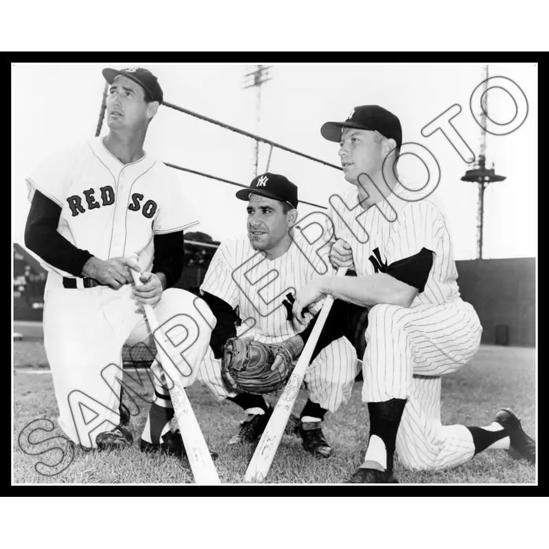 Mickey Mantle Ted Williams 8X10 Photo - Yogi Berra Red Sox Yankees - 2078