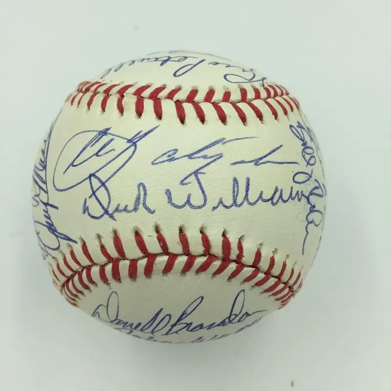 1967 Boston Red Sox AL Champs Team Signed Baseball Carl Yastrzemski PSA DNA COA