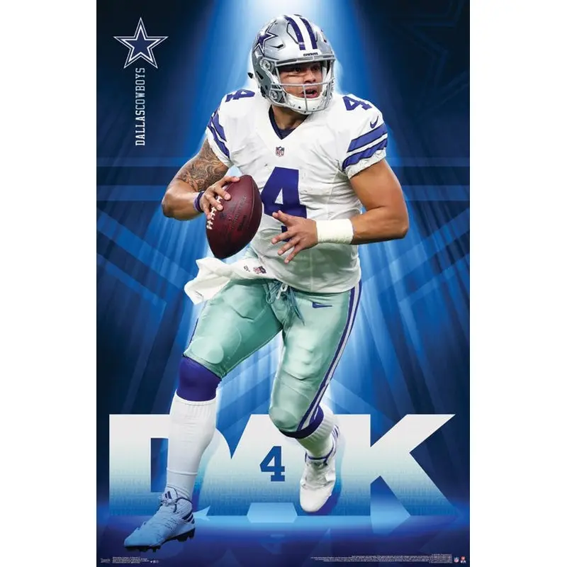 Dak Prescott "Dynamo" Dallas Cowboys QB NFL Action POSTER - Trends International