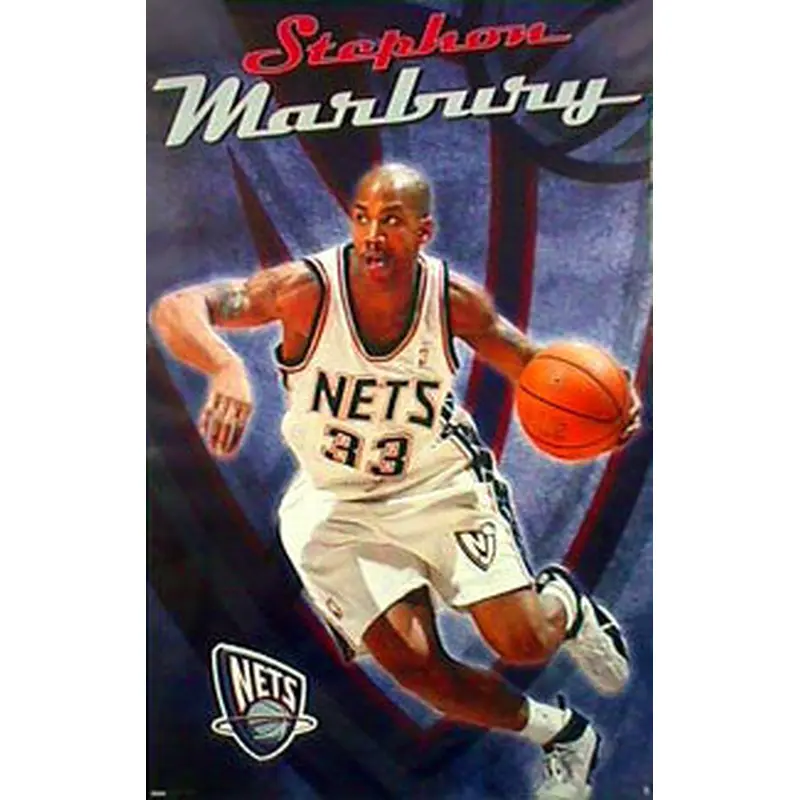 Stephon Marbury "Drive" New Jersey Nets NBA Basketball Poster - Costacos 1999