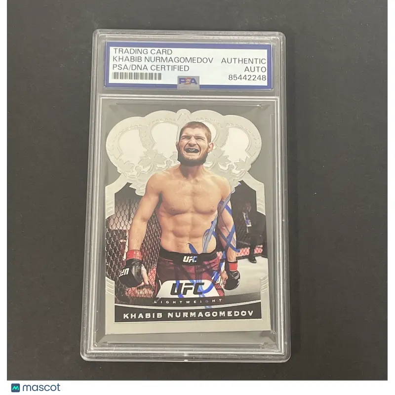 2021 Panini Chronicles #16 Khabib Nurmagomedov Crown Royale signed card PSA