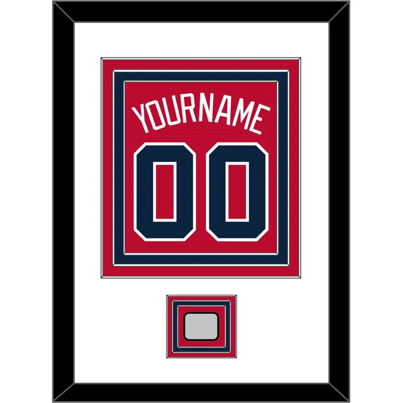 Atlanta Name, Number & World Series Champions Patch - Alternate Home Red - Triple Mat 1